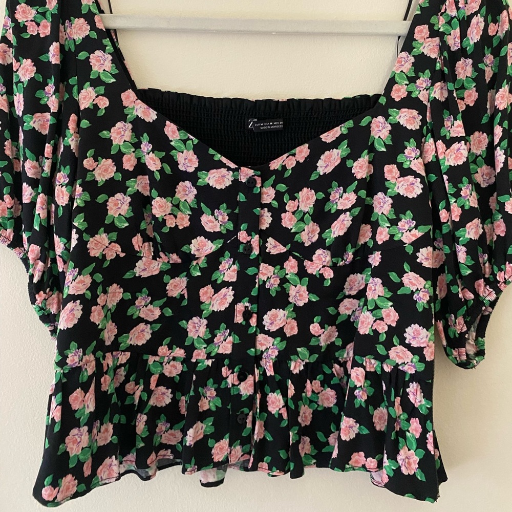 Zara floral corset top